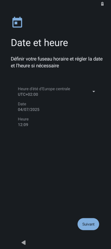 Guide de configuration iodéOS date & heure
